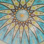 کاشیکاری زیر گنبد دانشگاه امام حسین